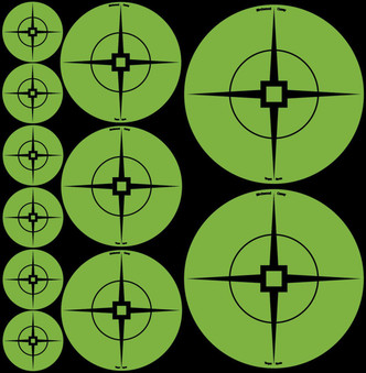 Birchwood Casey 33938 Target Spots Green Crosshair Self-Adhesive 1"-60/2"-30/3"- - 290573393832