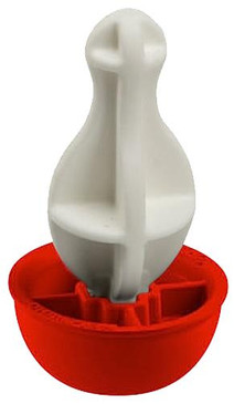 Champion Targets 42800 Duraseal Bowling Pin 3D Wobble White/Red .17Cal-.50Cal - 766834280048