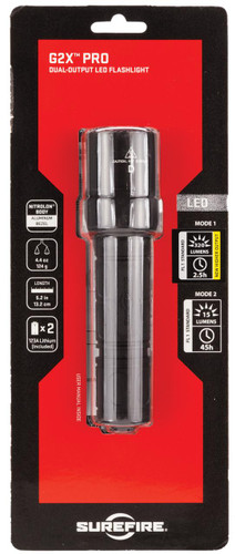 Surefire G2XDBK G2X Pro 6V 15/320 Lumens LED Black Polymer - 848713203512