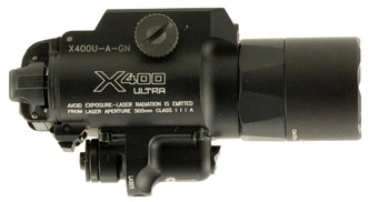 Surefire X400UAGN X400 Ultra WeaponLight with Green Laser 500 Lumens CR123A Lithium (2) Black - 848713211982