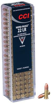Mini-Mag .22 Long Rifle 40 Grain Round Nose High Velocity - 076683000309