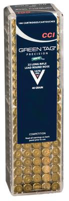 Green Tag .22 Long Rifle 40 Grain Lead Round Nose - 076683000330