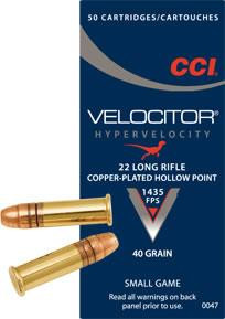 CCI 0047 Velocitor 22LR 40 CPHP - 076683000477