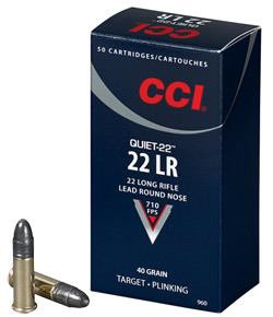 CCI 960 Quiet 22 LR 40 Gr LRN - 076683009609