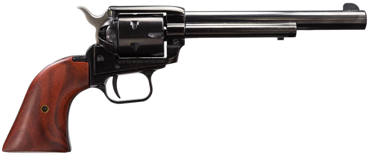 Heritage Mfg RR22MB6 Rough Rider Small Bore Single 22 Long Rifle (LR) w/22WMR Cylinder 6.5" 6 Cocobolo Blued - 727962500316