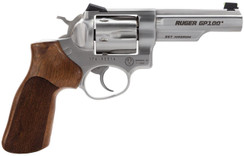 Ruger 1754 GP100 Match Champion Single/Double 357 Magnum 4.2" 6 rd Hardwood Hogue Stippled Grip Stainless - 736676017546