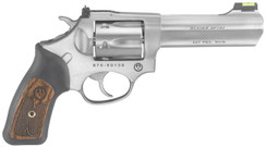 Ruger 5773 SP101 327 Fed Mag Double 327 Federal Magnum 4.2" 6 Black Rubber w/Wood Insert Stainless Steel - 736676057733