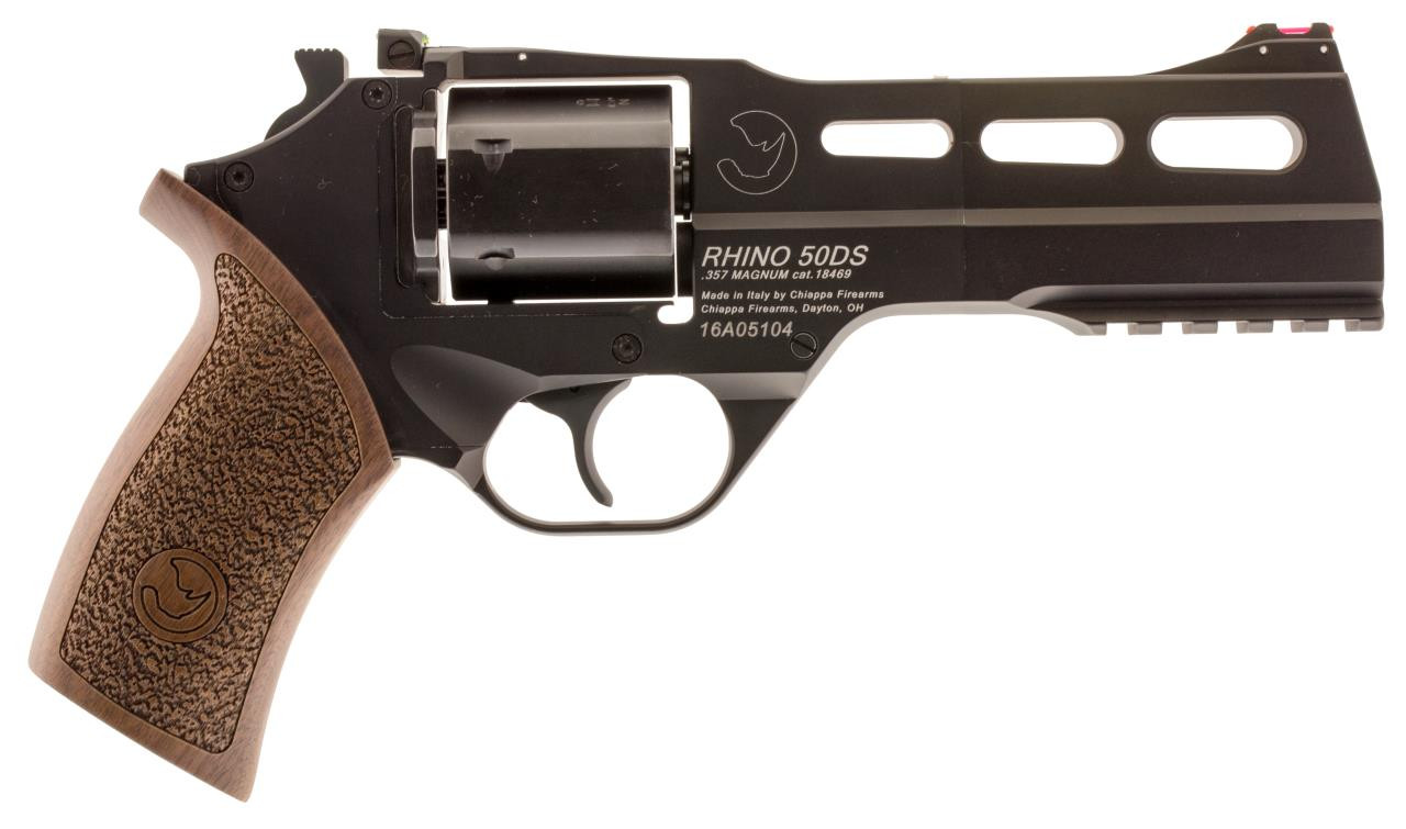 Chiappa Firearms 340220 Rhino 50DS Single/Double 357 Magnum 5" 6 Walnut Black - 536707121576