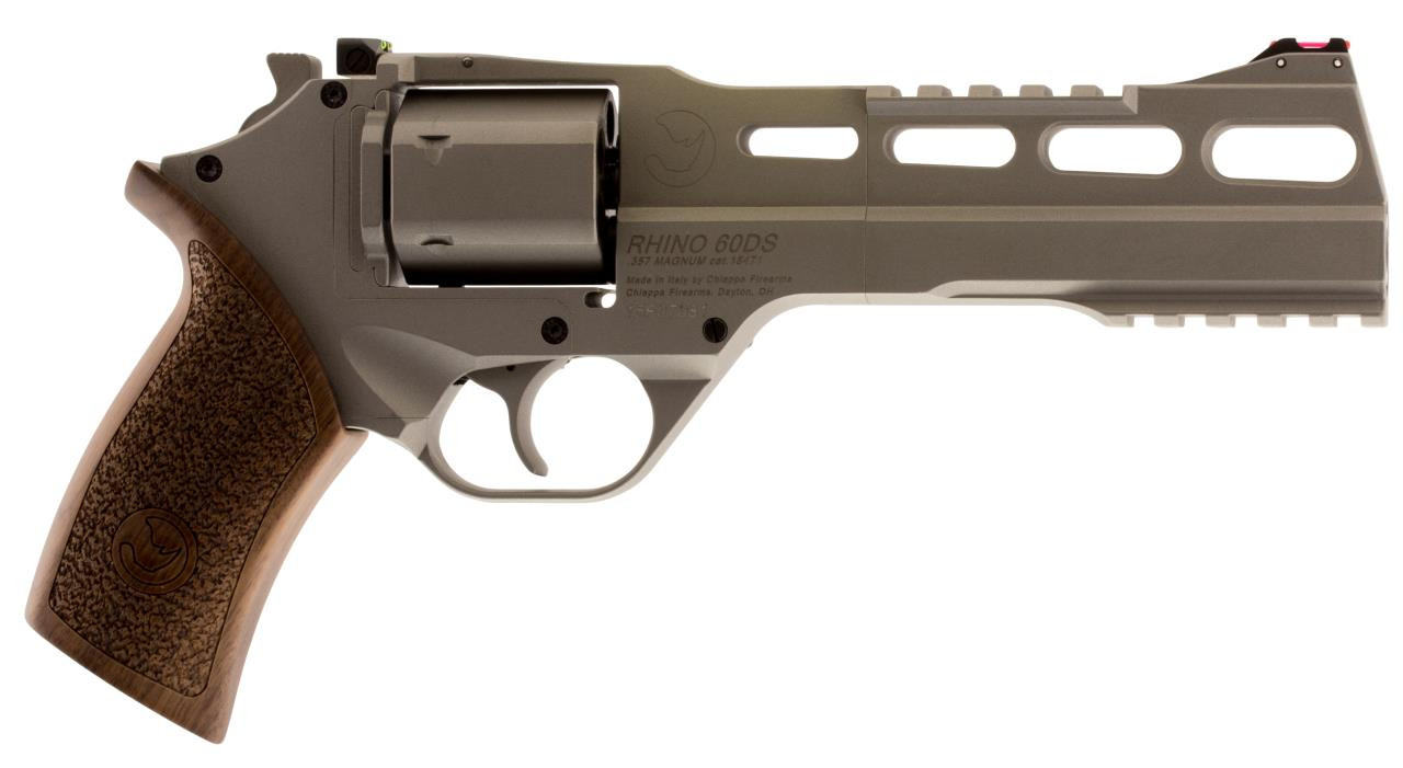 Chiappa Firearms CF340249 Rhino 60SAR *CA Compliant* Single 357 Magnum 6" 6 Walnut Chrome Stainless Steel - 536707141994