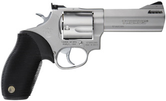 Taurus 2440049TKR Tracker Model 44 Single/Double 44 Remington Magnum 4" 5 Black Ribber Stainless - 725327351245