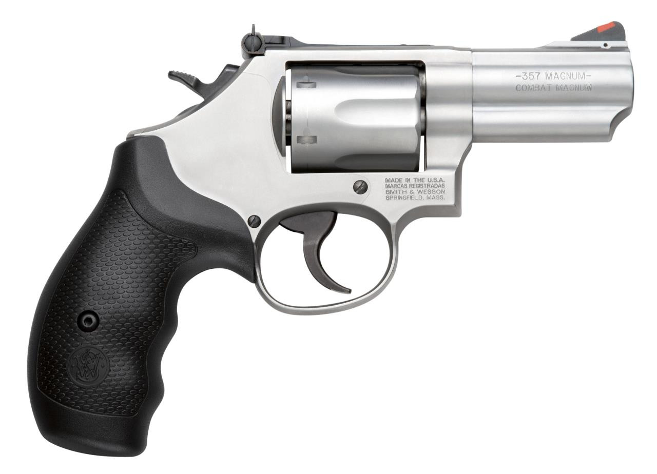 Smith & Wesson 10061 66 Combat Single/Double 357 Magnum 2.75" 6 rd Black Synthetic Grip Stainless Steel - 221888680058
