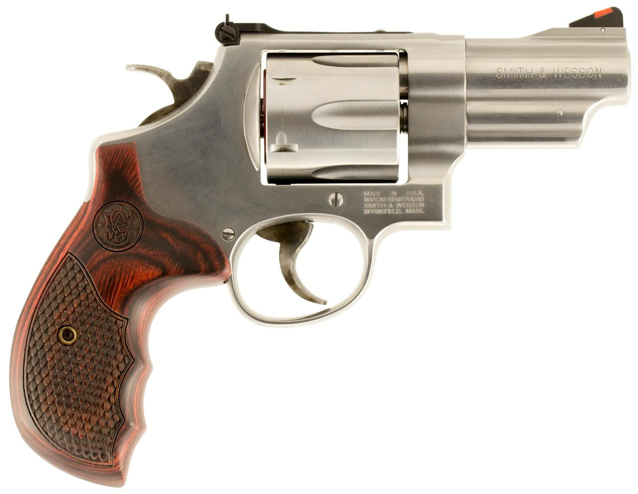 Smith & Wesson 150715 629 Deluxe Single/Double 44 Remington Magnum 3" 6 rd Wood Grip Stainless Steel - 221881415978