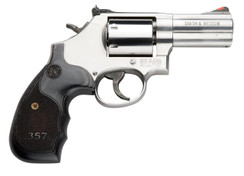 Smith & Wesson 150853 686 Plus Single/Double 357 Magnum 3" 7 rd Wood Grip Stainless Steel - 221881451754