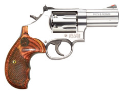 Smith & Wesson 150713 686 Plus Deluxe Single/Double 357 Magnum 3" 7 rd Wood Grip Stainless Steel - 221881415732