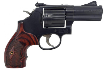 Smith & Wesson 170170 586 Performance Center L-Comp Single/Double 357 Magnum 3" 7 rd Rosewood Grip Black Carbon Steel - 221887017084