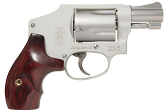Smith & Wesson 163808 642 LadySmith Double 38 Special 1.875" 5 rd Wood Grip Stainless Steel - 221886380806