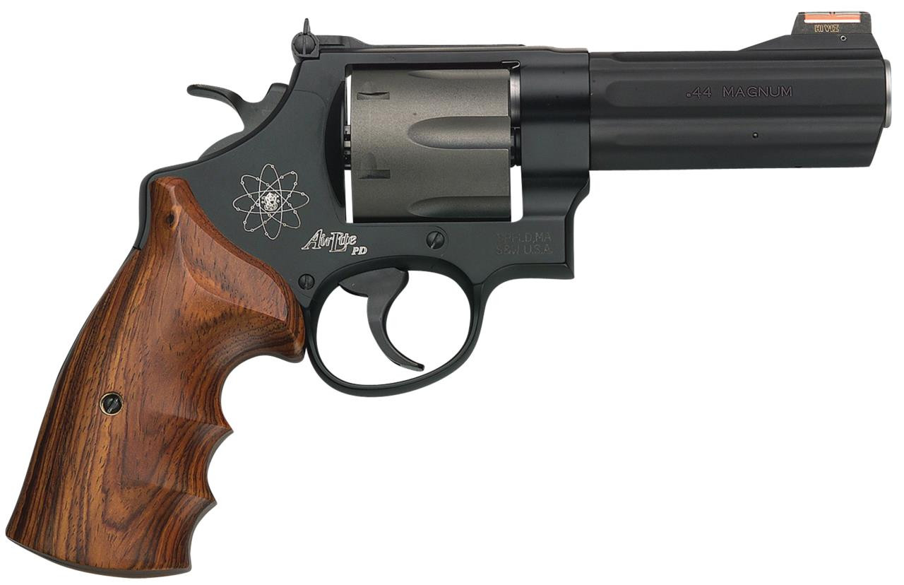 Smith & Wesson 163414 329 Personal Defense Single/Double 44 Remington Magnum 4.125" 6 rd Wood Grip Black Stainless Steel - 221886341432