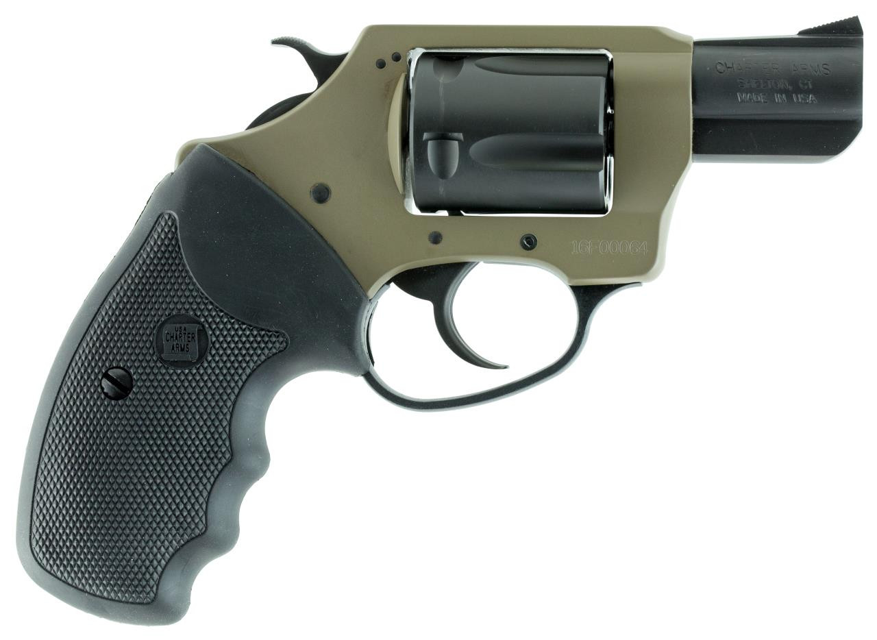 Charter Arms 53863 Undercover Earthborn Single/Double 38 Special 2" 5 Black Rubber Stainless - 678958538632