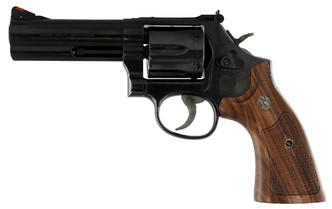 Smith & Wesson 150909 586 Classic Single/Double 357 Magnum 4" 6 rd Wood Grip Blued - 221881478102