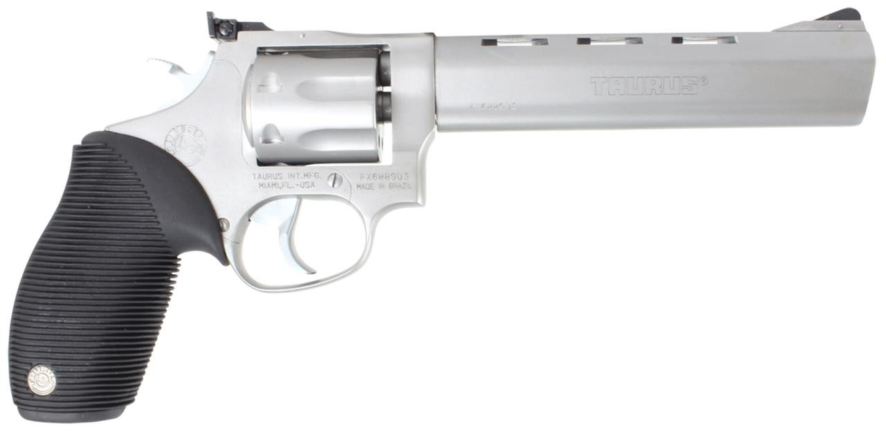 Taurus 2170069 17 Tracker 17 HMR 6.5" 7rd Adj Sight Ribber Grip Overlay Matte SS - 725327341468