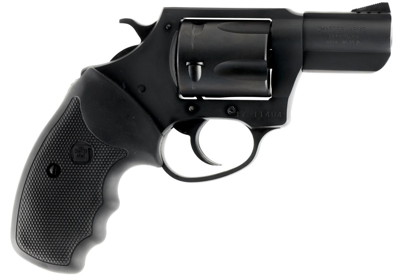 Charter Arms 13520 Mag Pug Standard Single/Double 357 Magnum 2.2" 5 Black Rubber Blued - 678958135206
