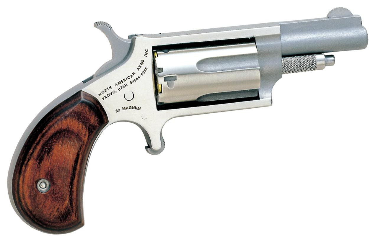 NAA 22M 22 Magnum Rosewood Grip Single 22 Winchester Magnum Rimfire (WMR) 1.6" 5 Rosewood Black - 744253000133