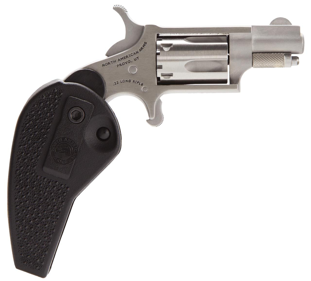 NAA HGBLR 22 Long Rifle Holster Grip Single 22 Long Rifle 1.125" 5 Black Synthetic Folding Holster Grip Stainless Steel - 744253000492