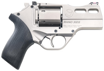 Chiappa Firearms CF340290 Rhino 30SAR Single 357 Magnum 3" 6 rd Black Rubber Grip Nickel - 538009400618