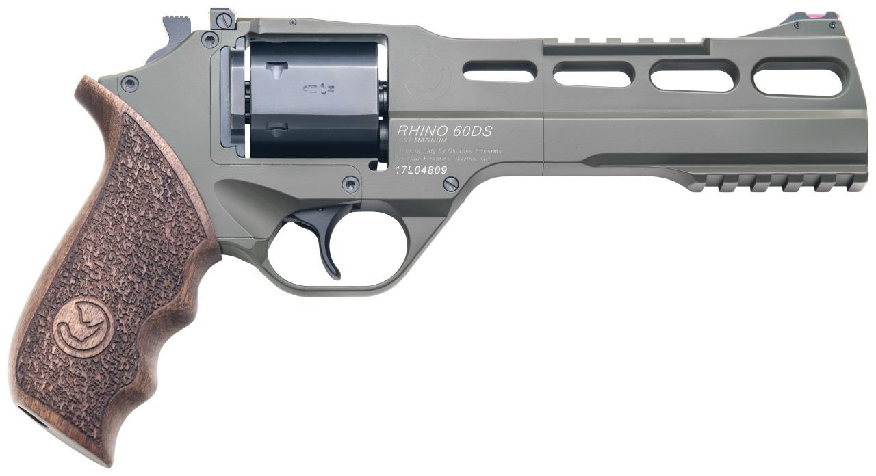 Chiappa Firearms CF340282 Rhino 60SAR Single 357 Magnum 6" 6 rd Walnut Grip OD Green - 538009400854