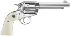 Ruger 5129 Vaquero Bisley Single 45 Colt (LC) 5.5" 6 rd Ivory Synthetic Grip Stainless Steel - 736676051298