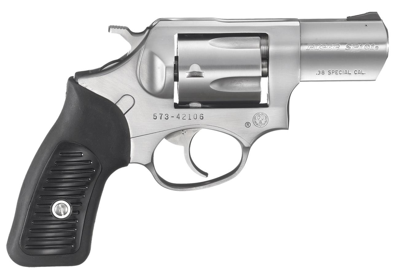 Ruger 5737 SP101 Standard Single/Double 38 Special 2.25" 5 rd Black Rubber Grip Stainless Steel - 736676057375