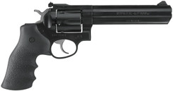 Ruger 1704 GP100 Standard Single/Double 357 Magnum 6" 6 rd Black Hogue Monogrip Grip Blued - 736676017041