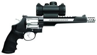 Smith & Wesson 170318 629 Performance Center Hunter Single/Double 44 Remington Magnum 7.5" 6 rd Black Synthetic Grip Black/Stainless Steel - 221887031844