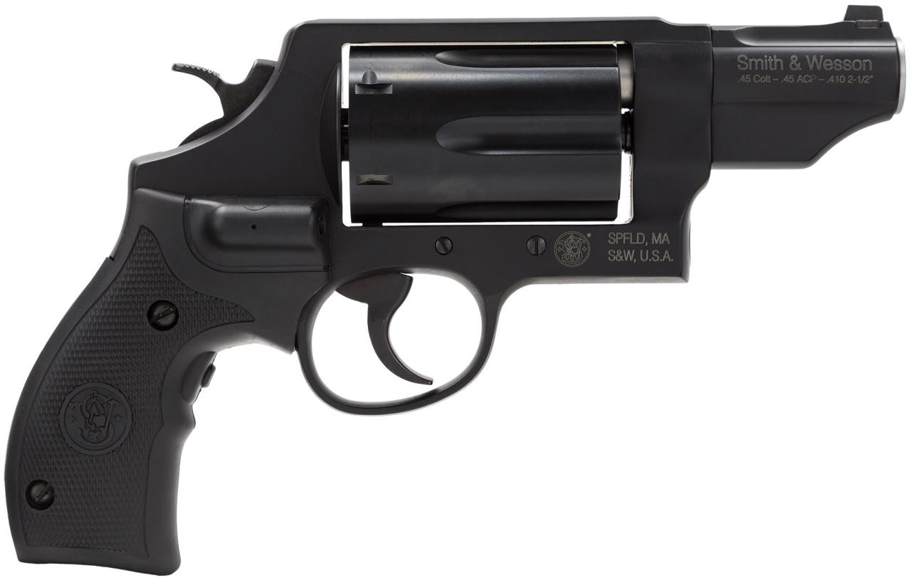 Smith & Wesson 162411 Governor MA Compliant Single/Double 45 Colt (LC)/45 Automatic Colt Pistol (ACP)/410 2.75" 6 rd Black Synthetic Crimson Trace Lasergrip Grip Black Stainless Steel - 221886241138