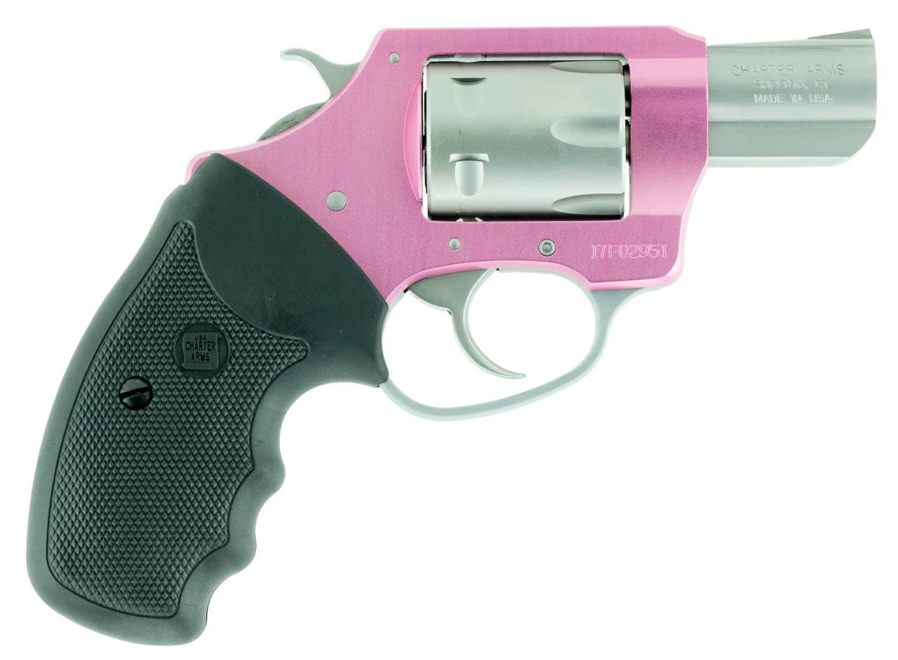 Charter Arms 52330 Pink Lady 22 Magnum Single 22 Winchester Magnum Rimfire (WMR) 2" 6 Black Rubber Stainless - 678958523300