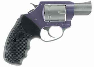 Charter Arms 52340 Pathfinder Lite Lavender Single 22 Winchester Magnum Rimfire (WMR) 2" 6 Black Rubber Grip Lavender Aluminum Frame Stainless - 678958523409