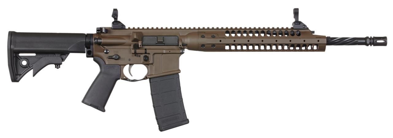 LWRC ICA5RPBC16 Individual Carbine A5 Semi-Automatic 223 Remington/5.56 NATO 16.1" 30+1 Adjustable Black Stk Patriot Brown - 854026005491