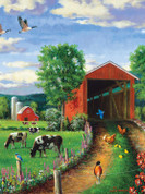 Chickens at the Bridge 500 piece jigsaw puzzle