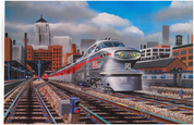 National Railroad Museum® - Chicago, Rock Island & Pacific Aerotrain No. 2. Print by Robert West
