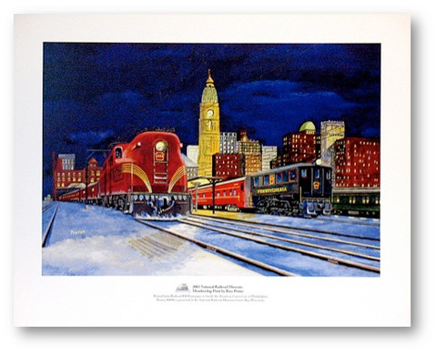 "Pennsylvania Railroad #4890 prepares to hustle the 'Broadway Limited' out of Philadelphia" Print  by Russ Porter