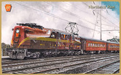 Pennsylvania Railroad (PRR) "Another Northeast Run" Wooden Railroad Art Plaque