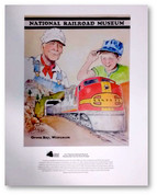 National Railroad Museum® - Santa Fe Model Train Ad Print by Steve Krueger