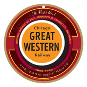 Chicago Great Western Railway Wooden Plaque