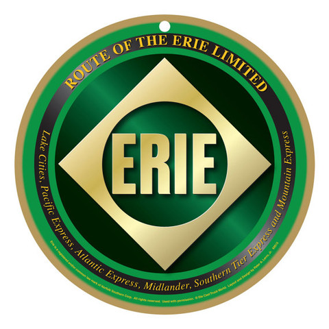 Erie Railroad Wooden Plaque