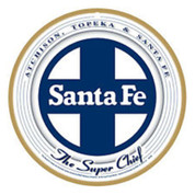 Santa Fe (Blue & White) Wooden Plaque