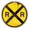 Rusty Railroad Crossing (RXR) Wooden Plaque