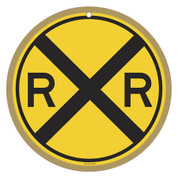 Railroad Crossing (RXR) Wooden Plaque