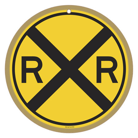 Railroad Crossing (RXR) Wooden Plaque