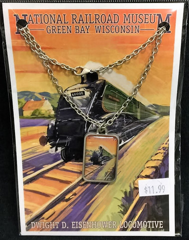 Dwight D. Eisenhower Locomotive Artwork Necklace