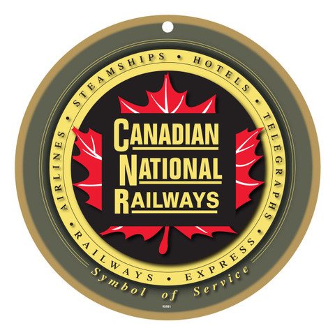 Canadian National Railways (CN) Maple Leaf Wooden Plaque